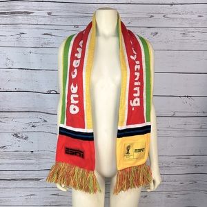 *Rare* ESPN FIFA World Cup 2014 Brasil One Game Changes Eveything Scarf Colorful